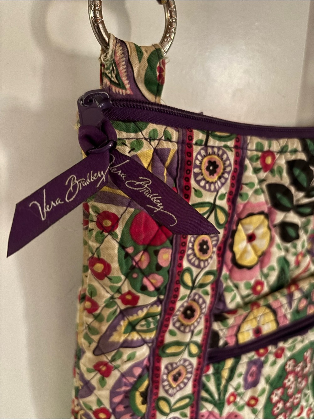 Vera Bradley Viva La Vera 2011 retired quilted shoulder tote bag floral
